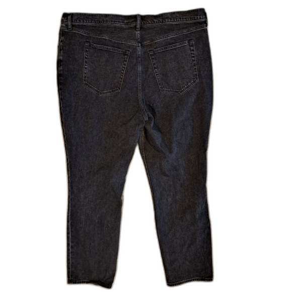 Abercrombie & Fitch The 90's Slim Straight Ultra High Rise Black Denim Jeans 35 - Picture 5 of 8